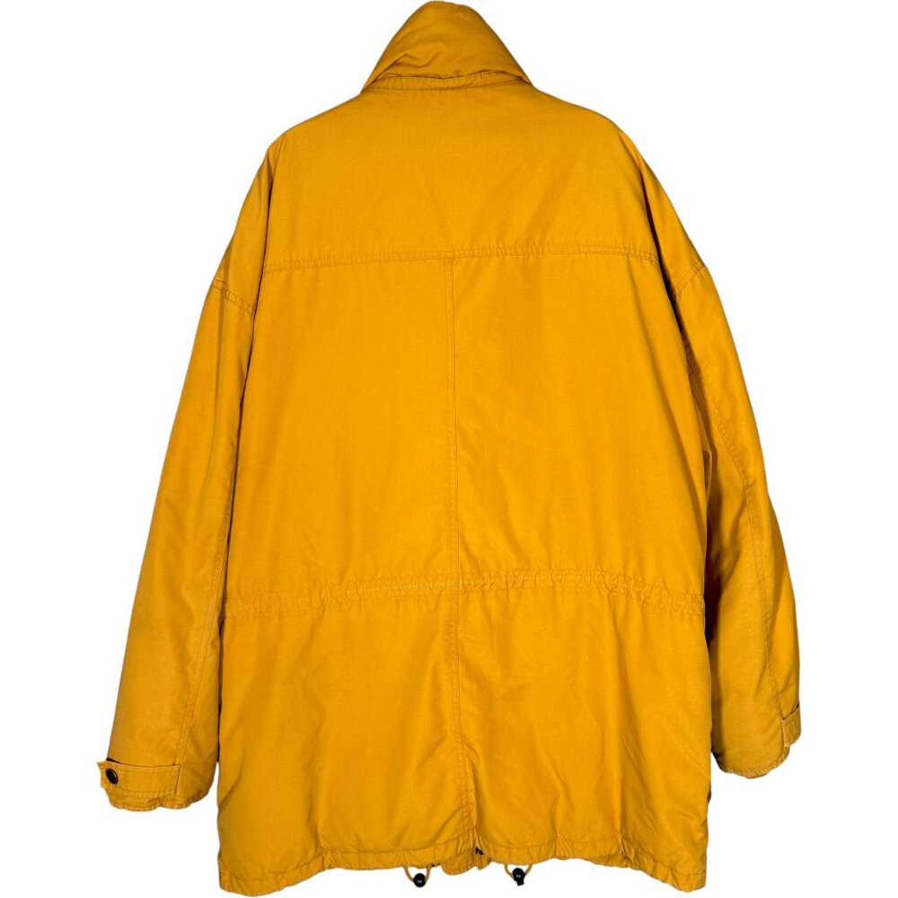 Vintage 90s Eddie Bauer Men's Yellow Goose Down Coat Outdoors Warm M - Picture 2 of 14